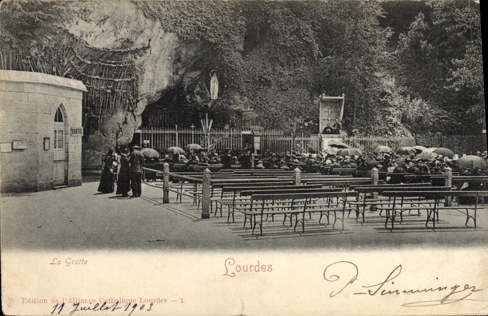 VINTAGE POSTCARD the Cave Doors