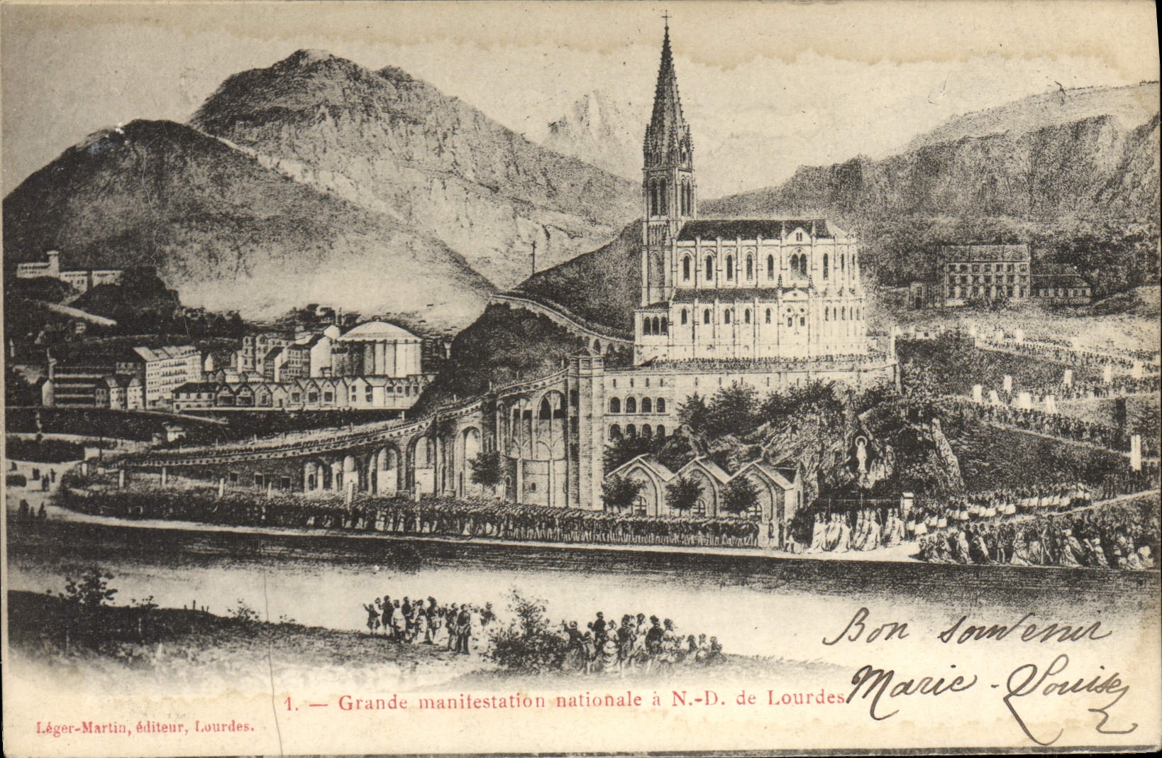 VINTAGE POSTCARD Great National demonstration of NR D of Doors