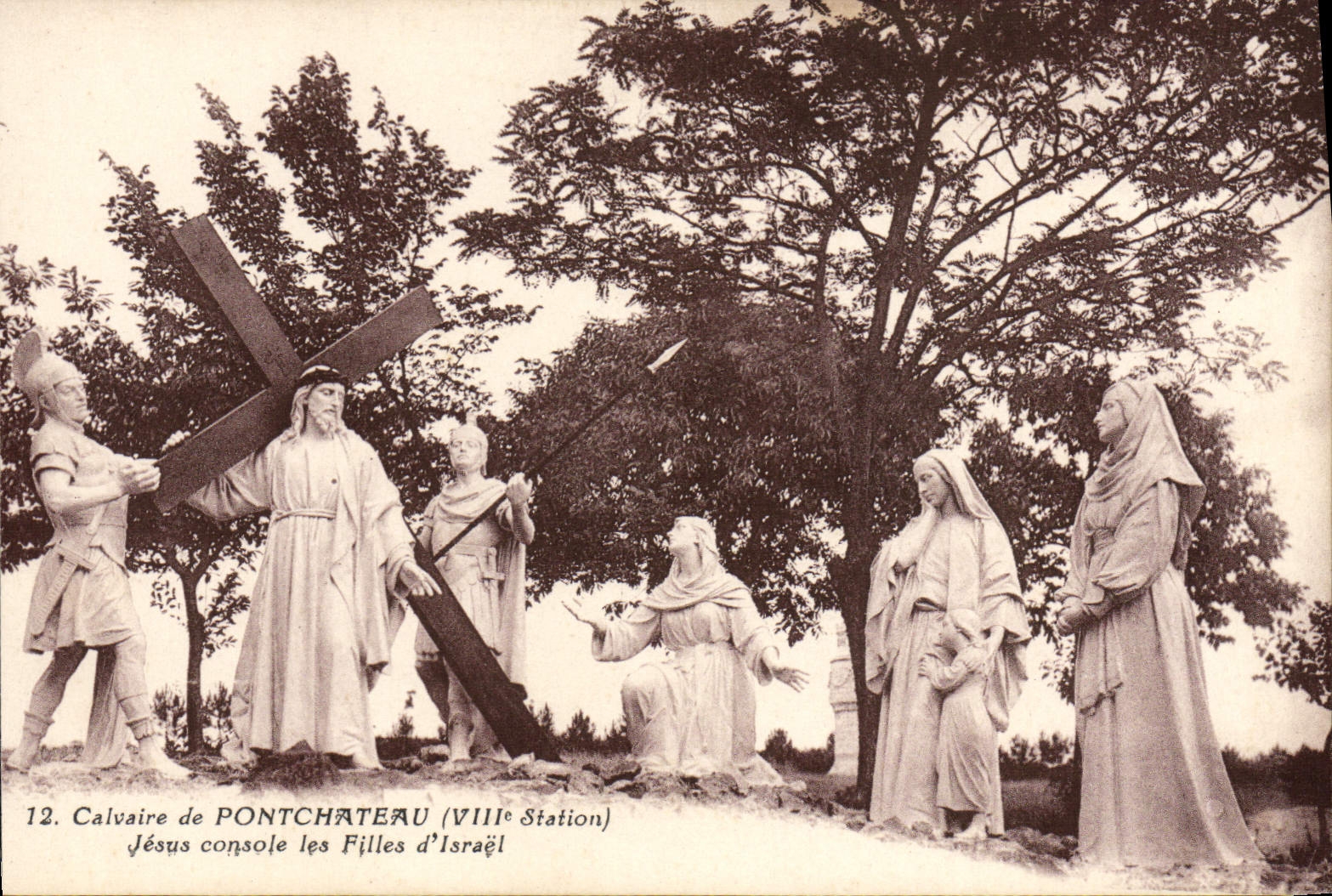 CPA Calvaire de Pontchateau Jesus console les Filles d'Israel