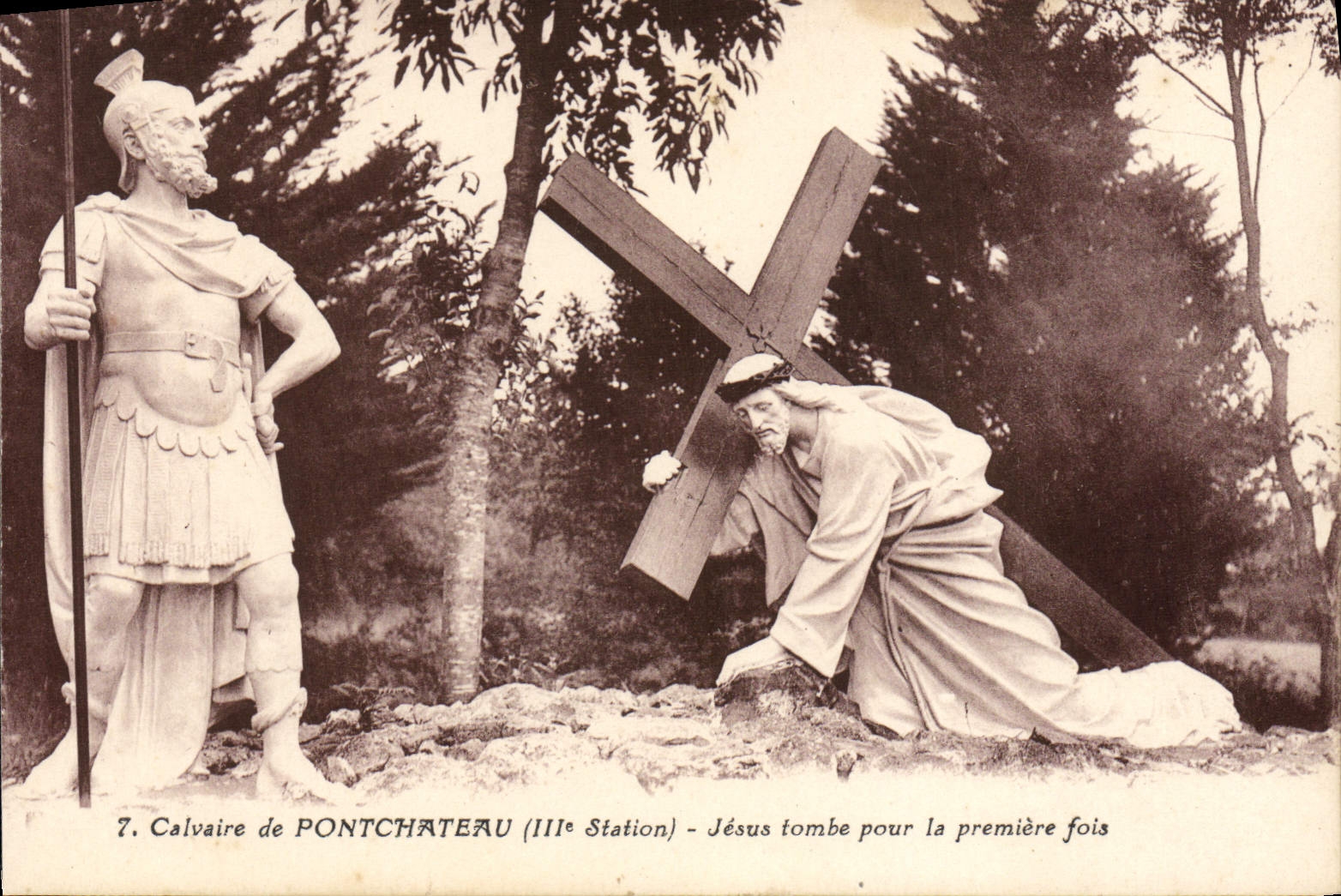 CPA Calvaire de Pontchateau Jesus tombe pour la premiere fois 