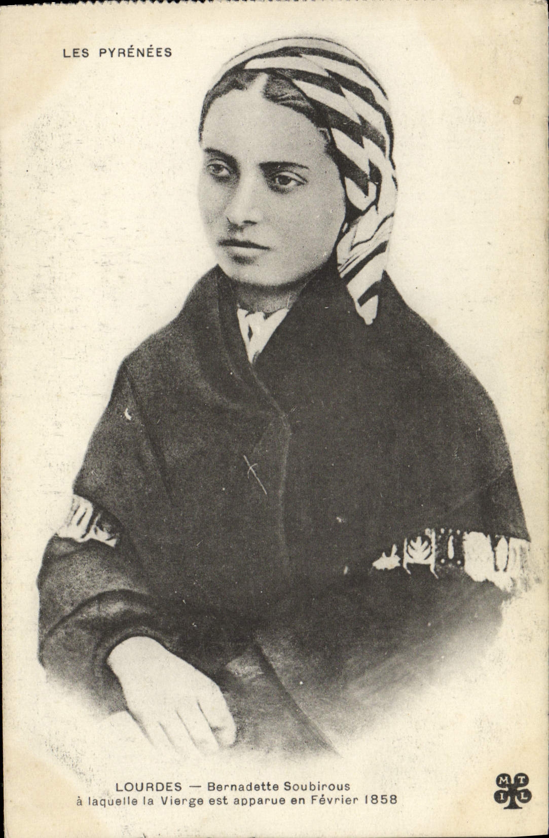 VINTAGE POSTCARD Heavy Bernadette Soubirous