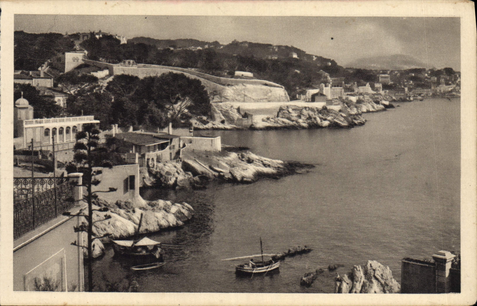 POSTAL Marsella de la VENDIMIA la cornisa de Maldorme