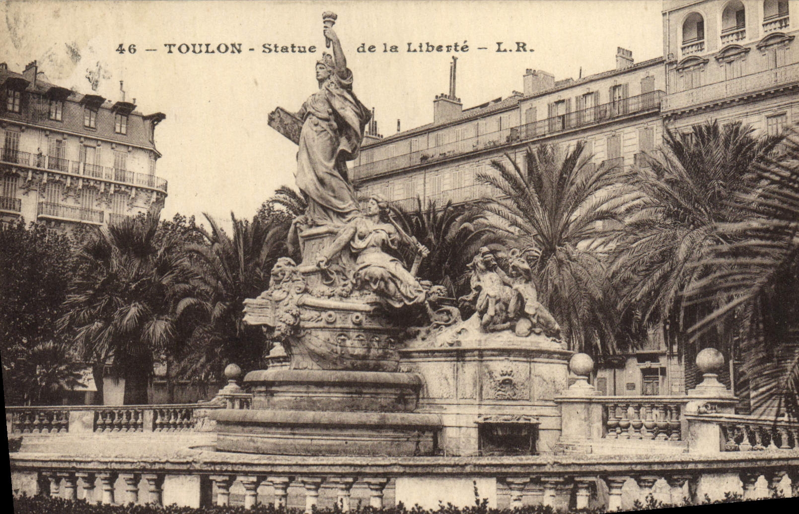 VINTAGE POSTCARD Toulon Rules of Freedom
