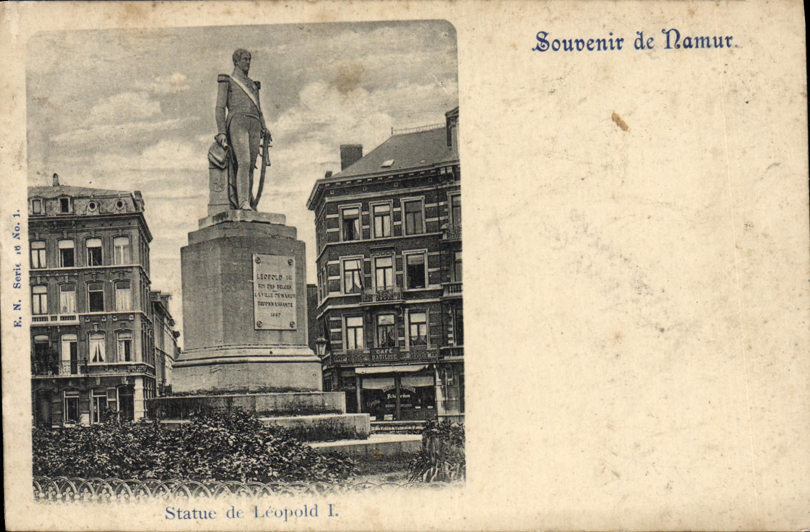 VINTAGE POSTCARD Souvenir of Namur Rules of Leopold L