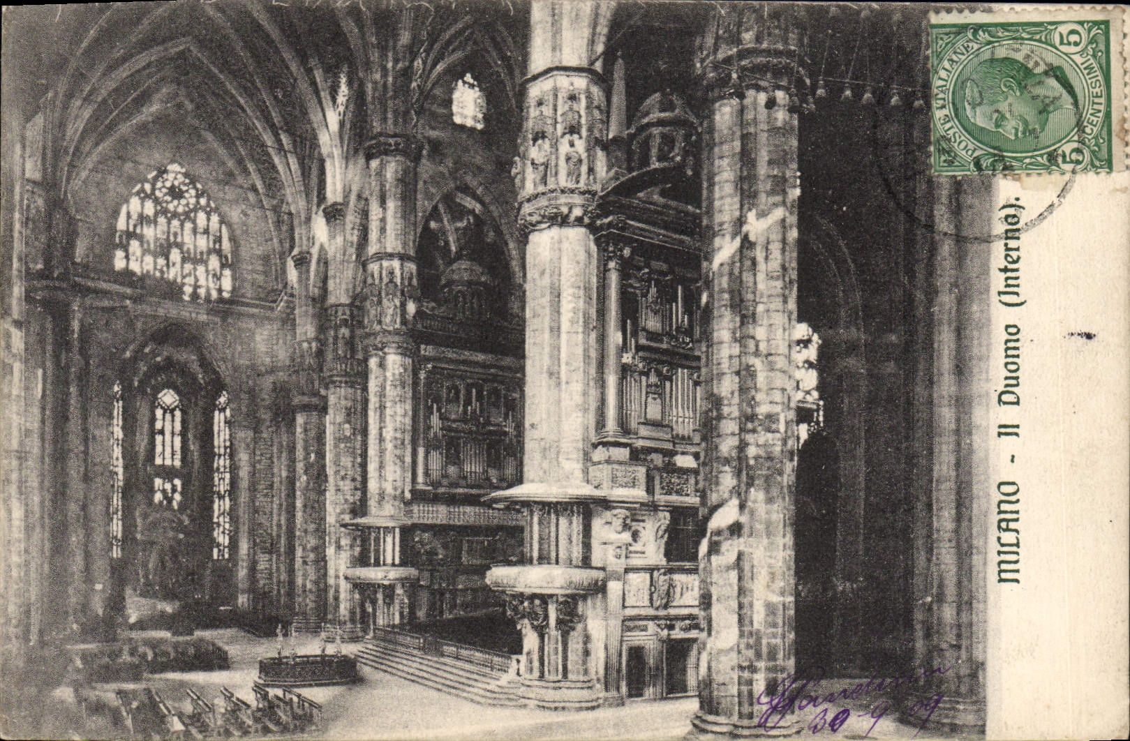 VINTAGE POSTCARD Milano L Duomo
