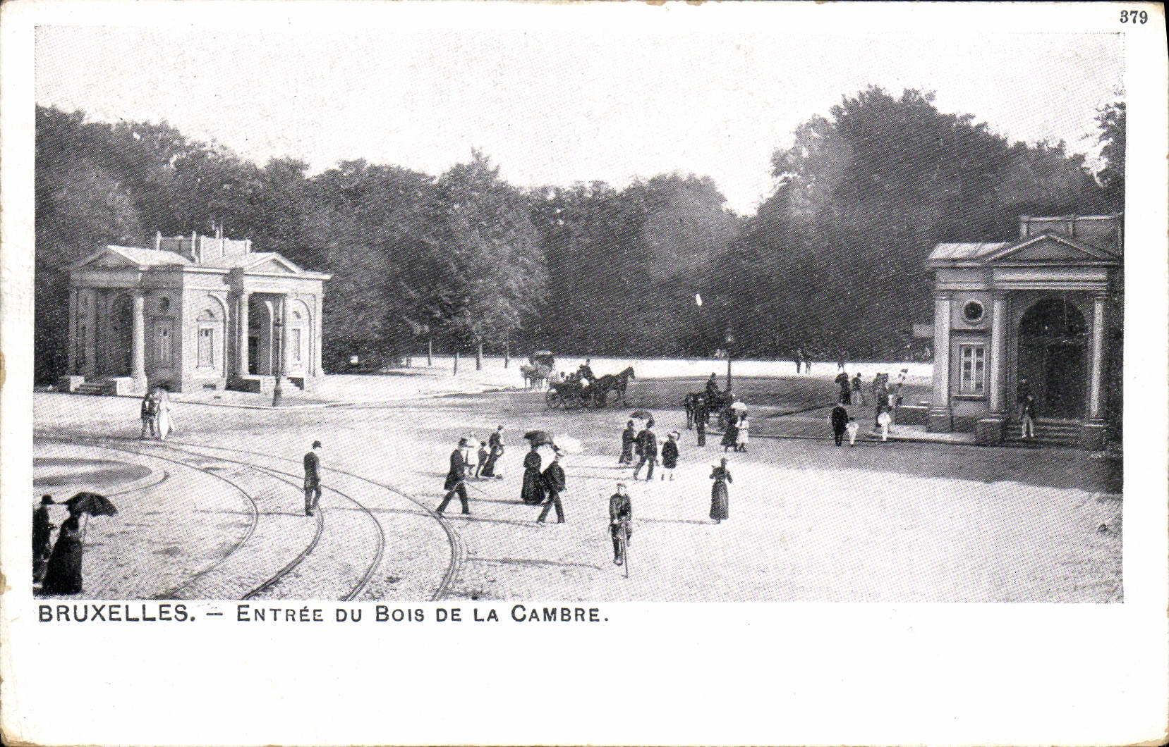 VINTAGE POSTCARD Brussels Entree of the Wood of Cambers