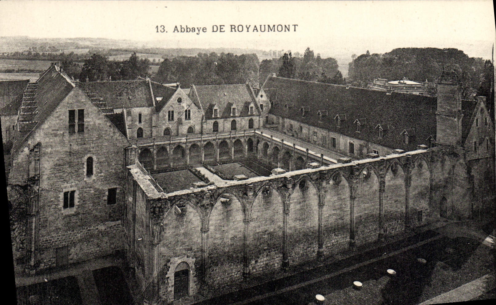 VINTAGE POSTCARD Abbey of Royaumont