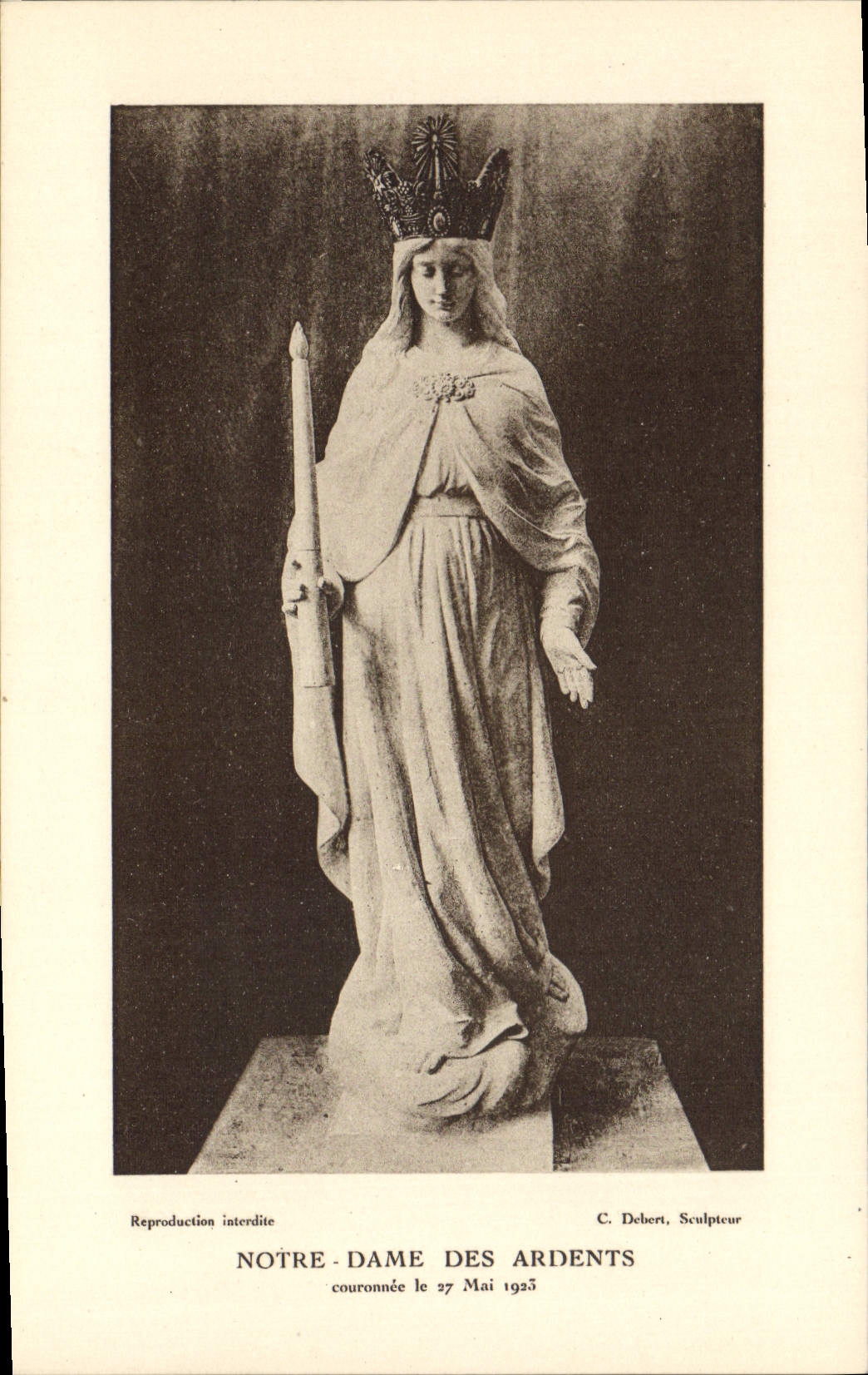 VINTAGE POSTCARD Notre Dame of the Burning ones