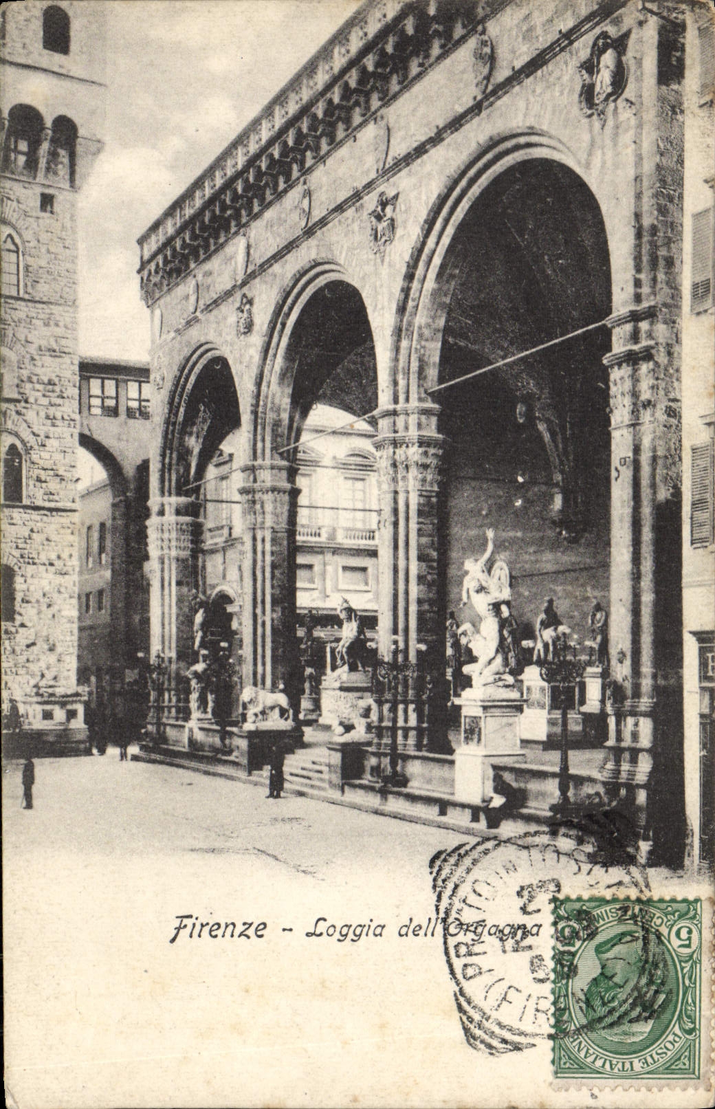Logia Dell Orgagna de Firenze de la POSTAL de la VENDIMIA