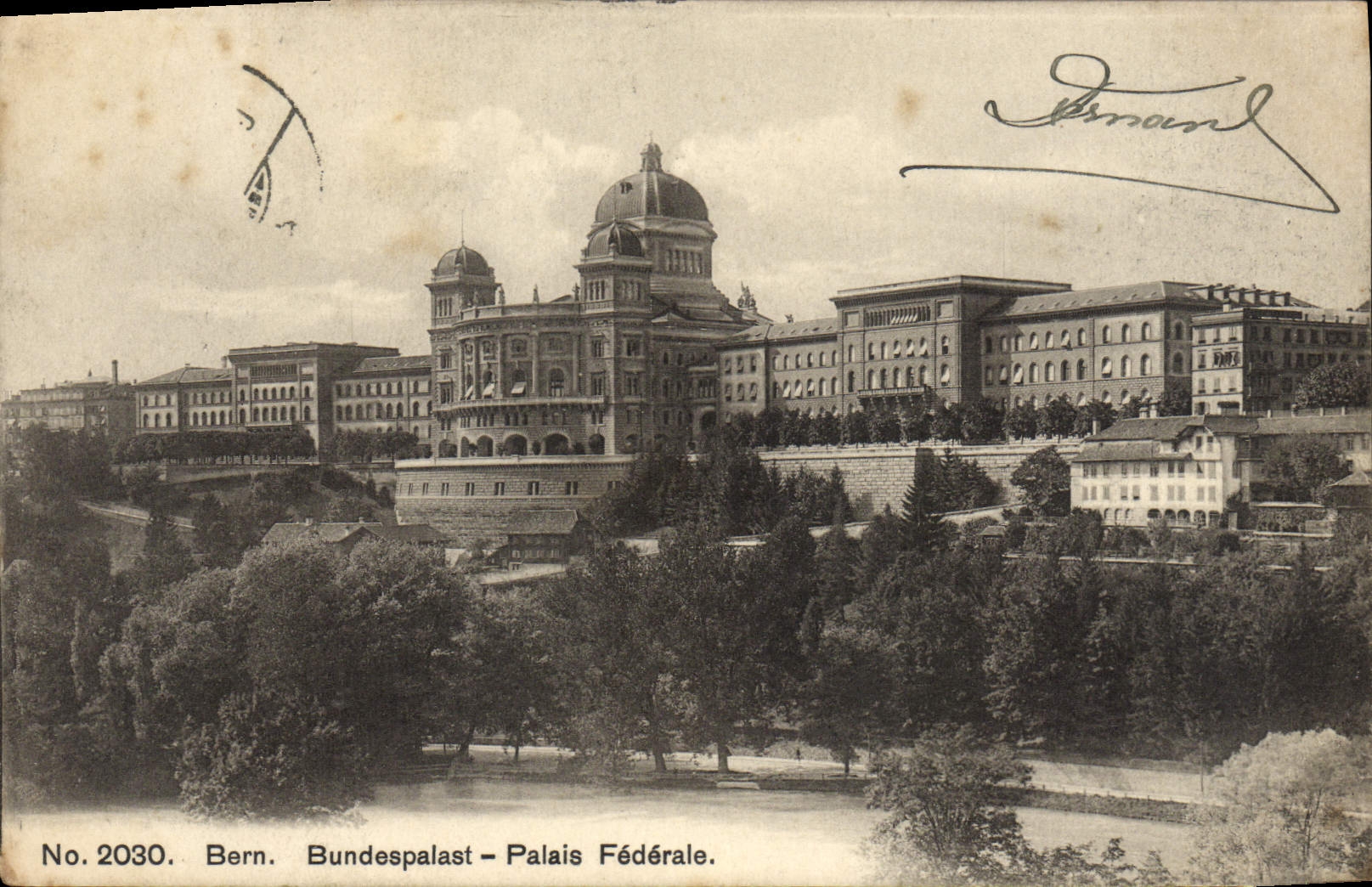VINTAGE POSTCARD Bern Bundespalast Palate Federal