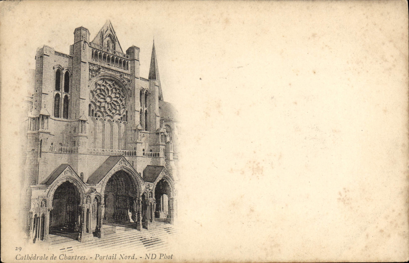 CPA Chartres la Cathedrale Portail Nord 