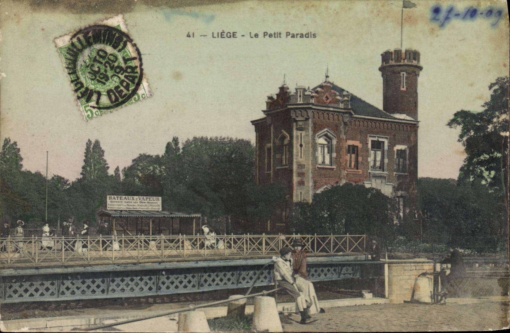 VINTAGE POSTCARD Liege the small paradise