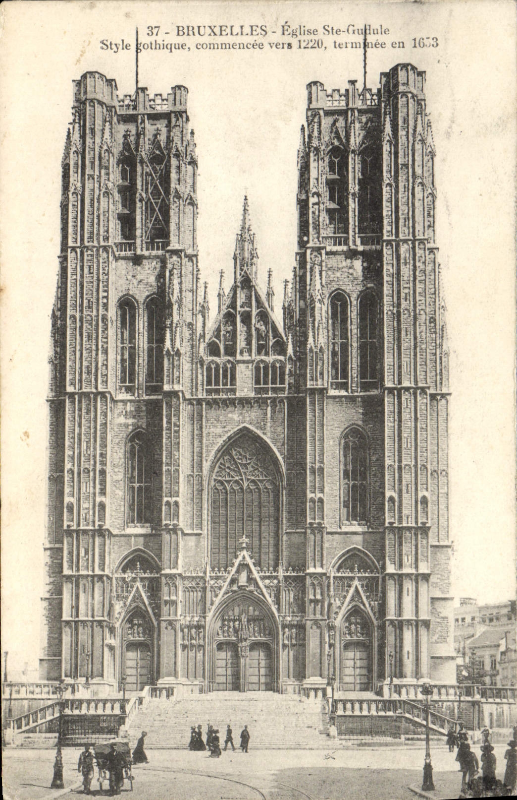 CPA Bruxelles Eglise Ste Gudule