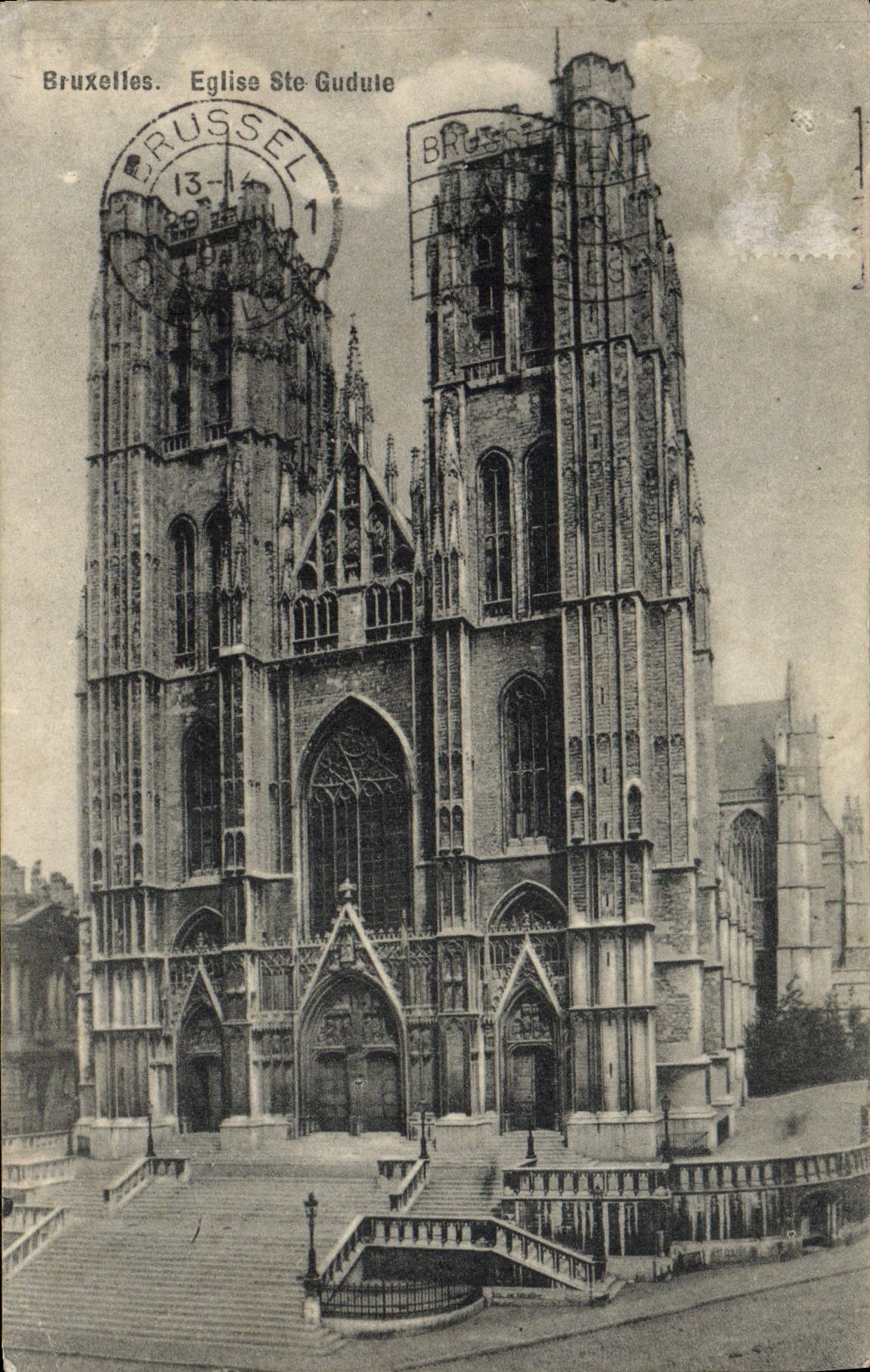 CPA Bruxelles Eglise Ste Gudule