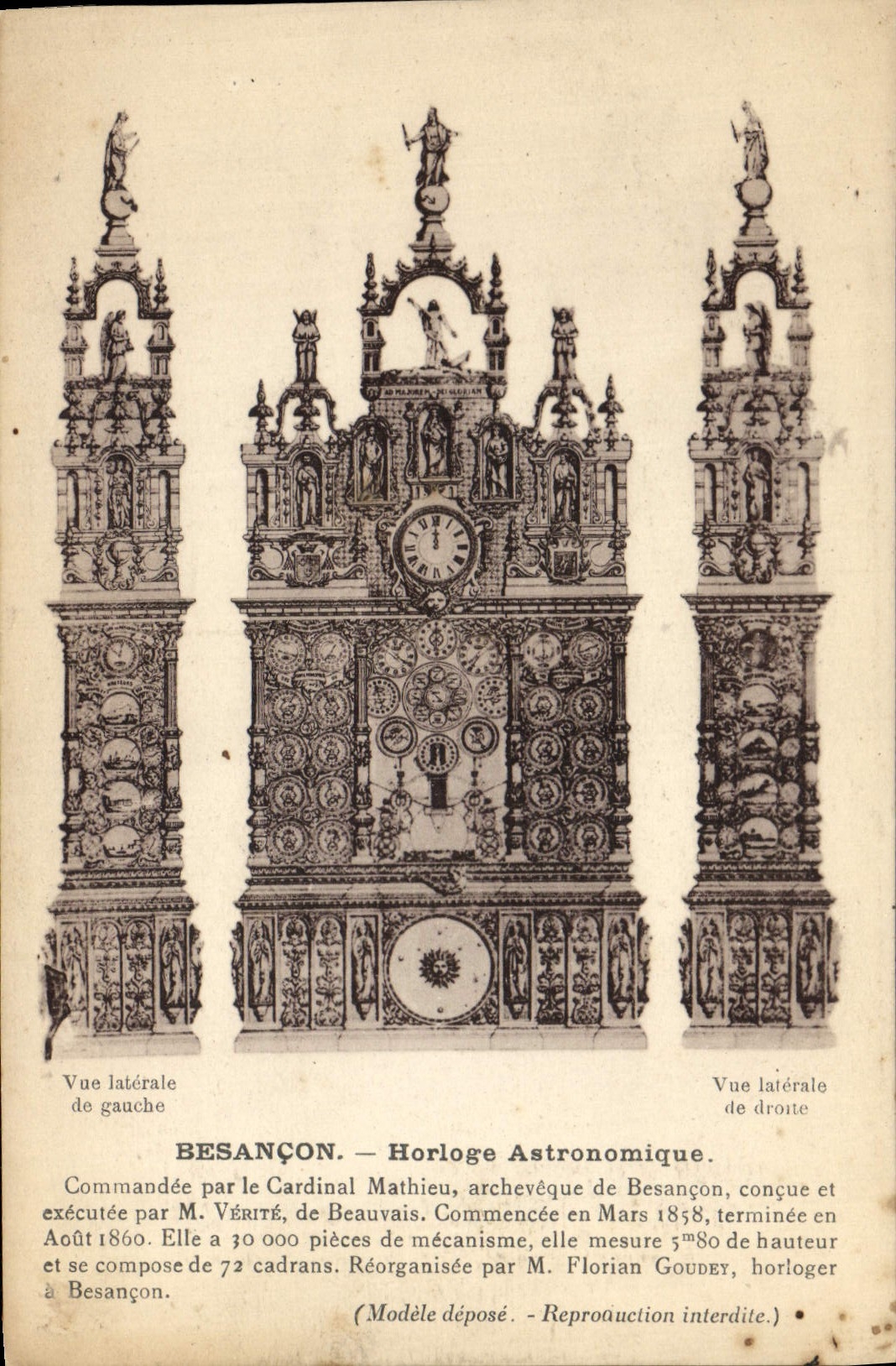 CPA Besancon Horloge astronomique