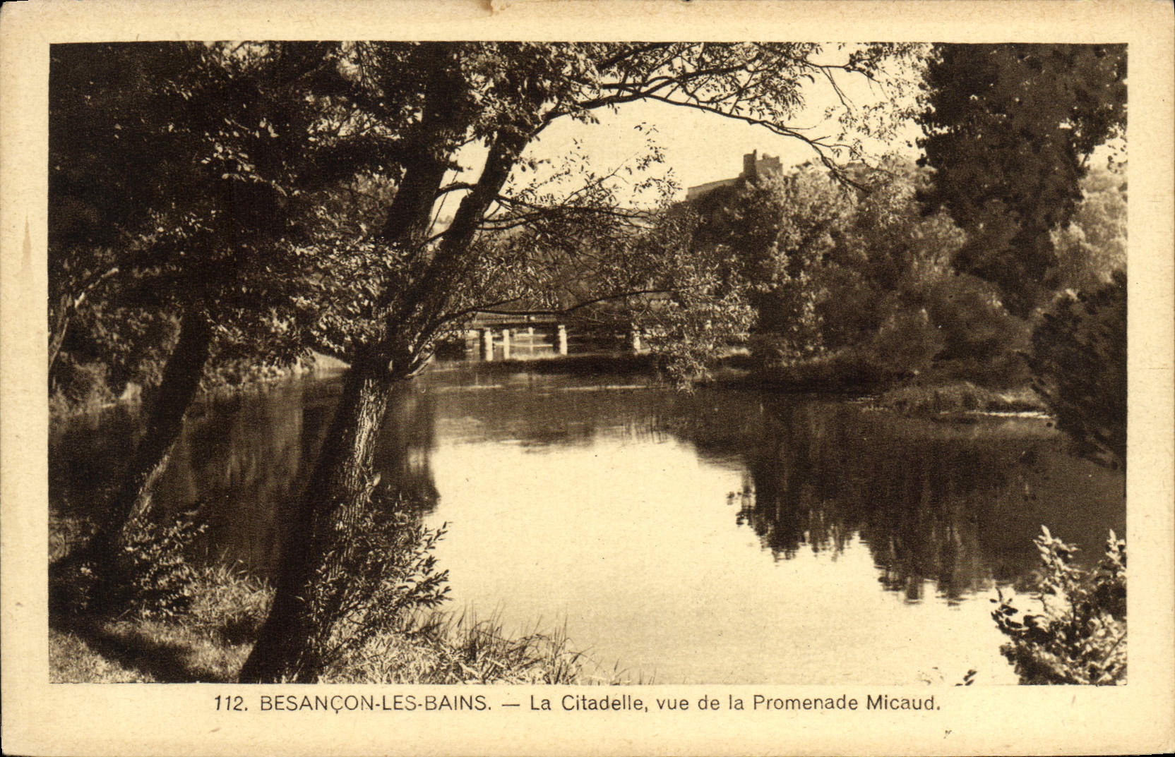 VINTAGE POSTCARD Besancon Les Bains the Citadel Seen Of the Micaud Walk