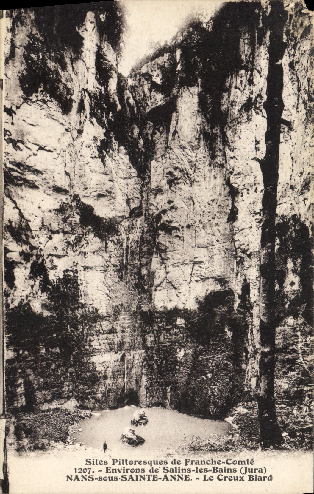 VINTAGE POSTCARD Surroundings Saline les Bains Nans Under Sainte Anne the Biard hollow