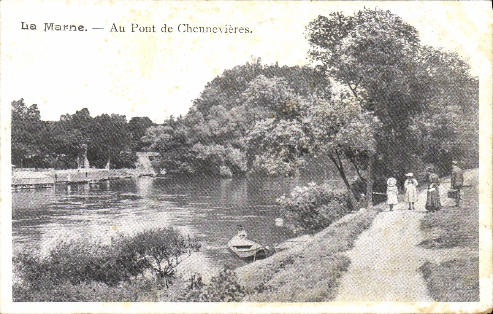 CPA La Marne Au Pont de Chennevieres