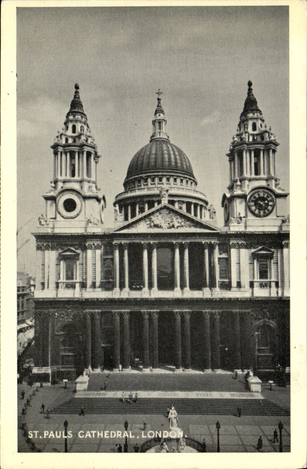 Catedral Londres del St Pauls de la POSTAL de la VENDIMIA