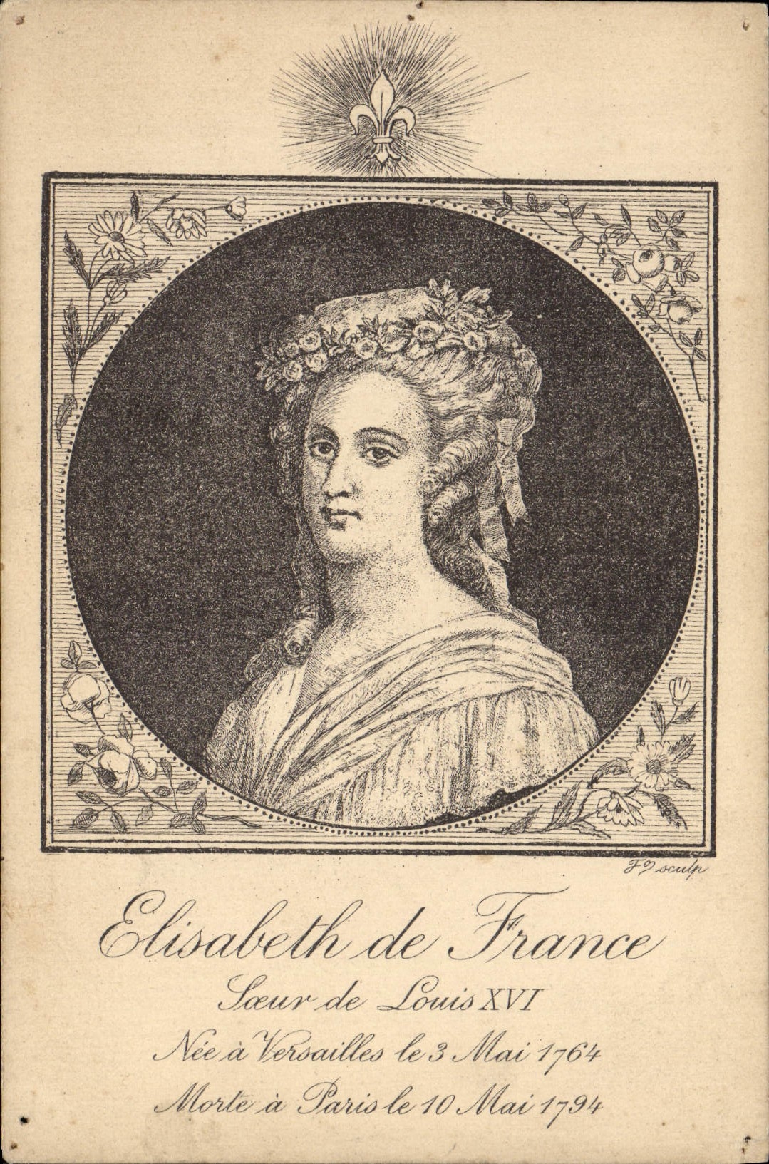 CPA Elisabeth de France Soeur de Louis XVI