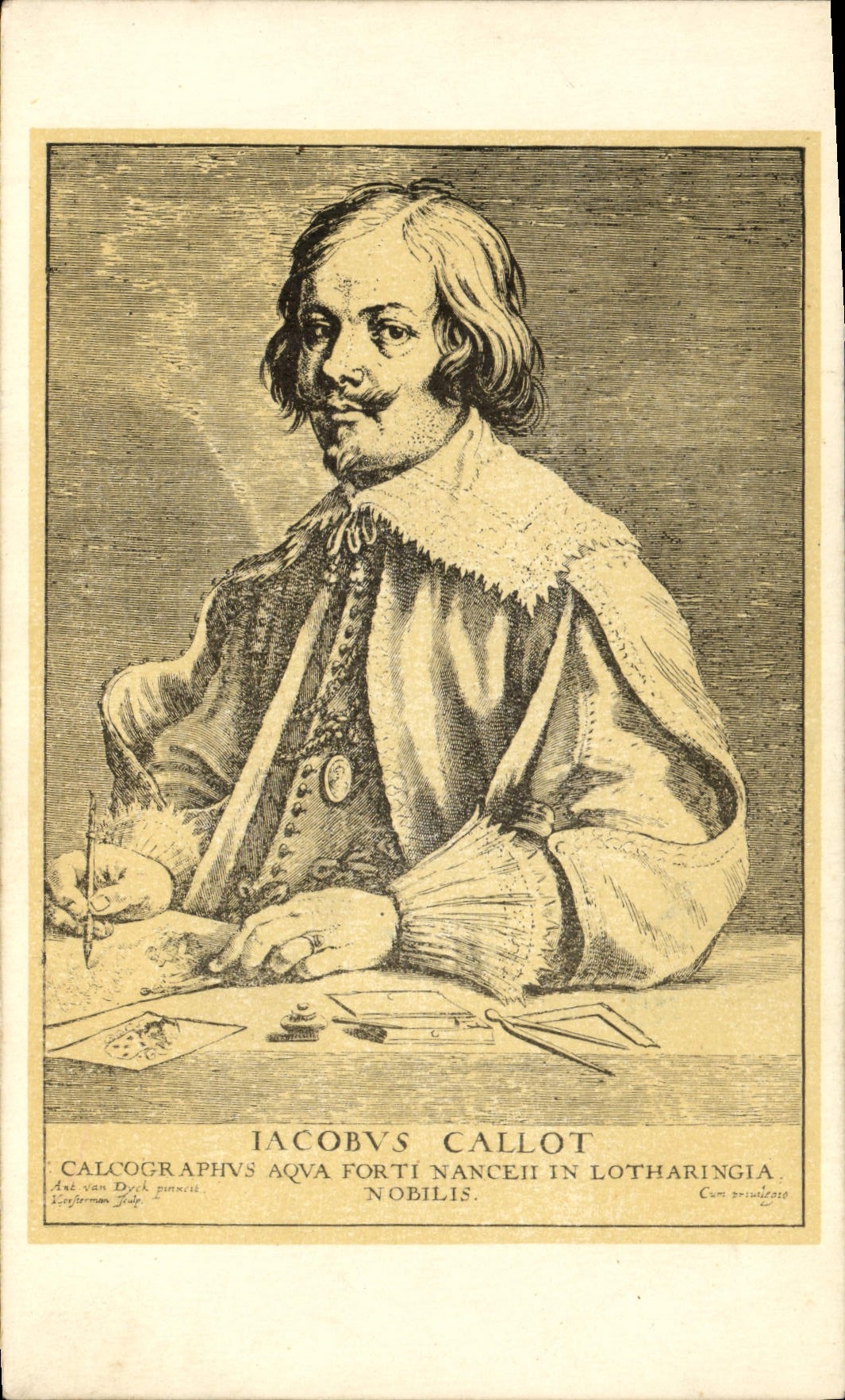 VINTAGE POSTCARD Jacques Stone-block Vostermann Van Dyck