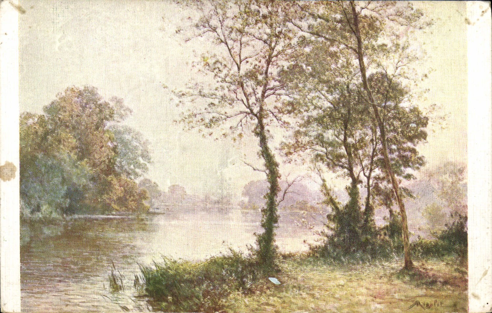 VINTAGE POSTCARD Rigolot Edges of the Eure