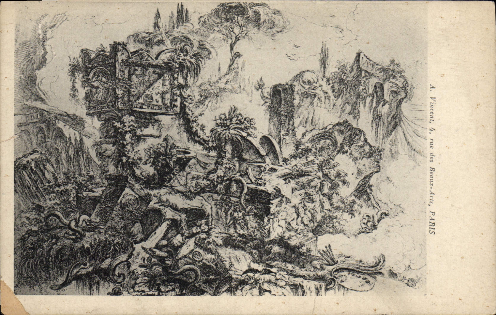 VINTAGE POSTCARD Seen artistic