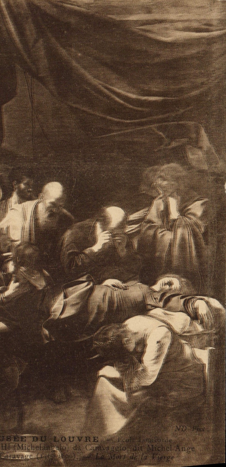 VINTAGE POSTCARD Museum of Louvre Amerighi