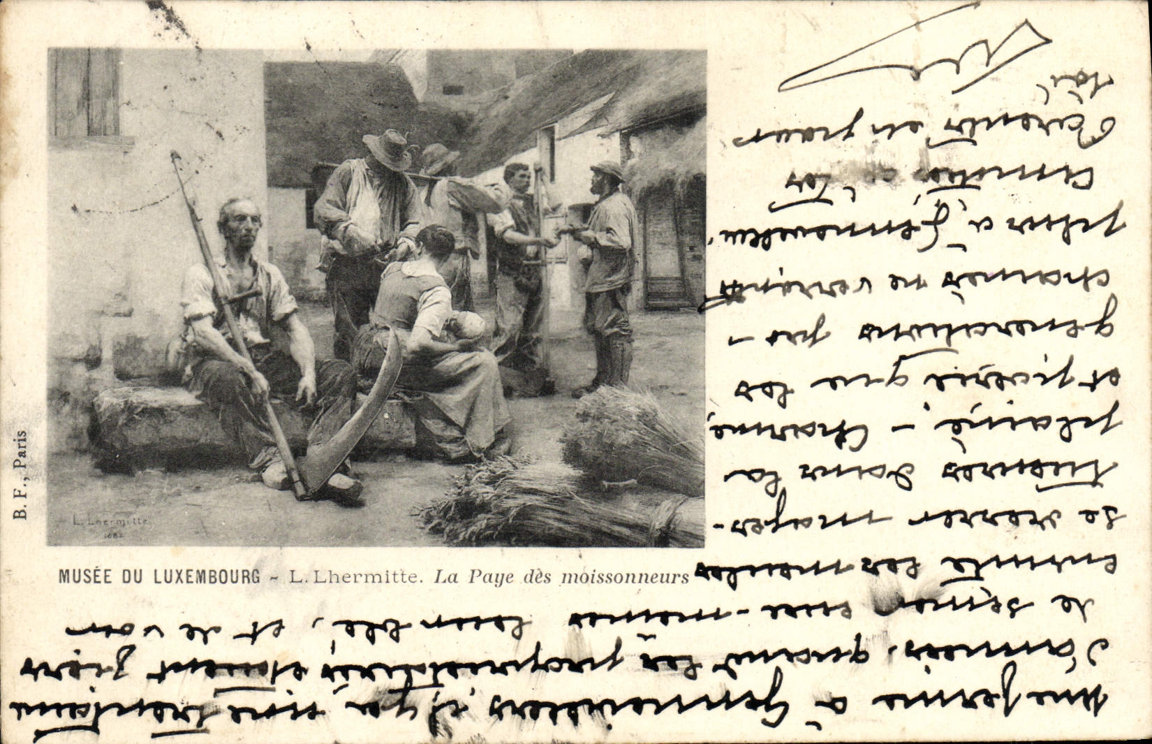 VINTAGE POSTCARD Museum Of Luxembourg Lhermitte the Page of the harvesters