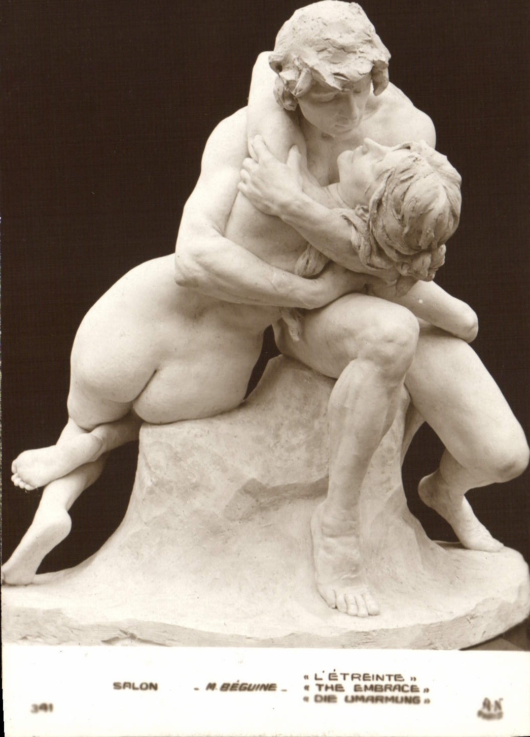 VINTAGE POSTCARD Beguine living room the pressure