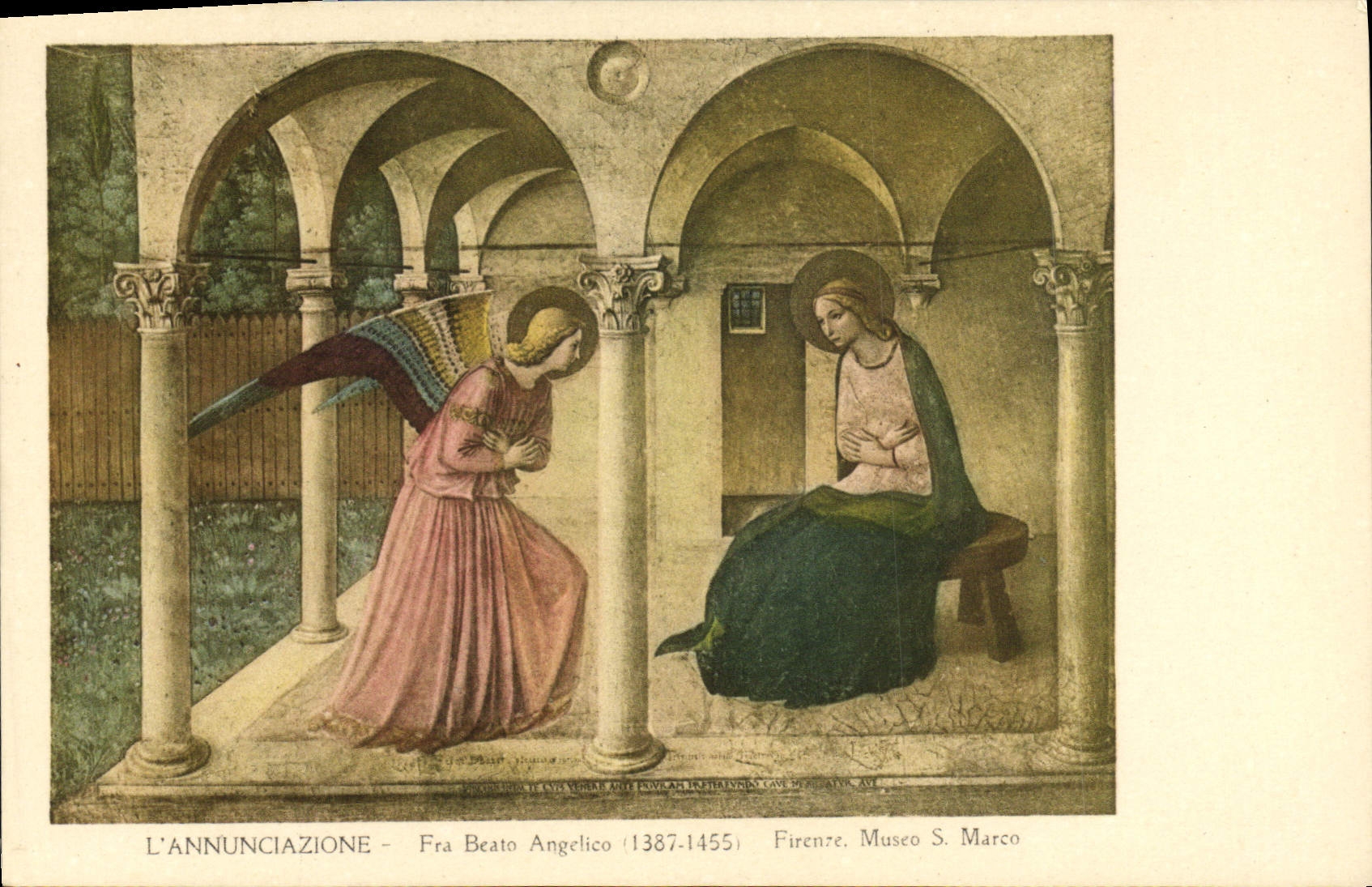 VINTAGE POSTCARD Annunciazione FRA Beato Angelico Firenze Museo S Marco