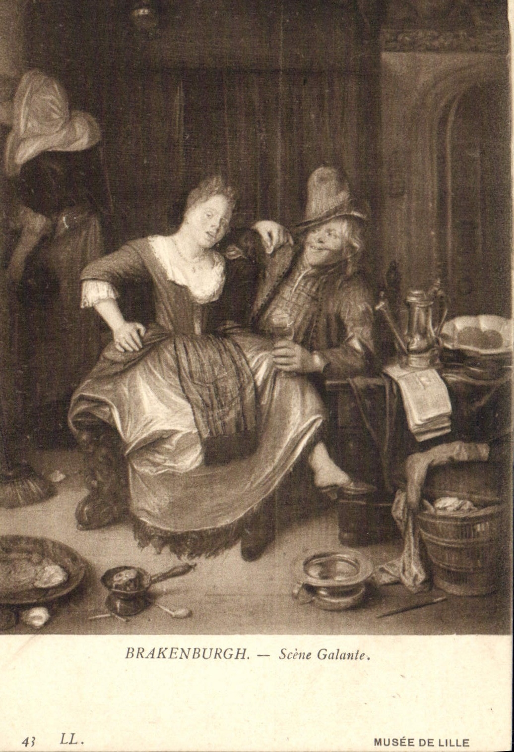 VINTAGE POSTCARD Brakenburgh Scine Gallant Museum of Lille