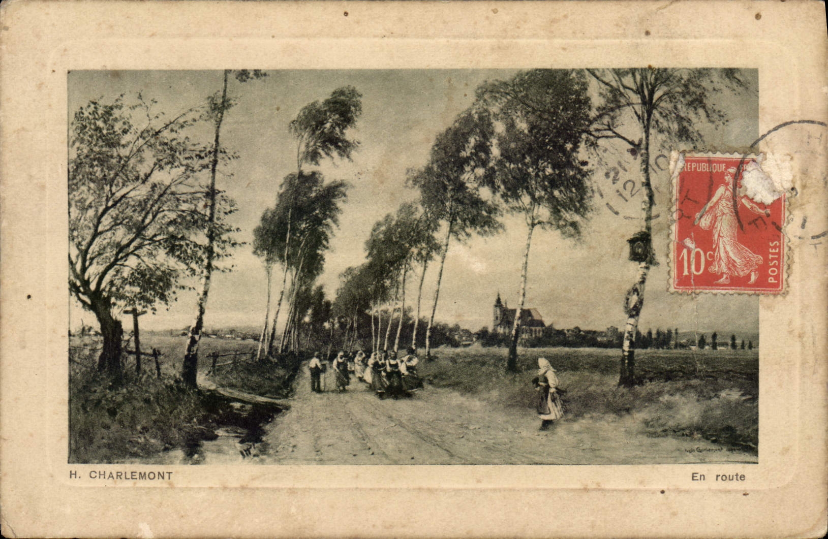 VINTAGE POSTCARD Charlemont On the way