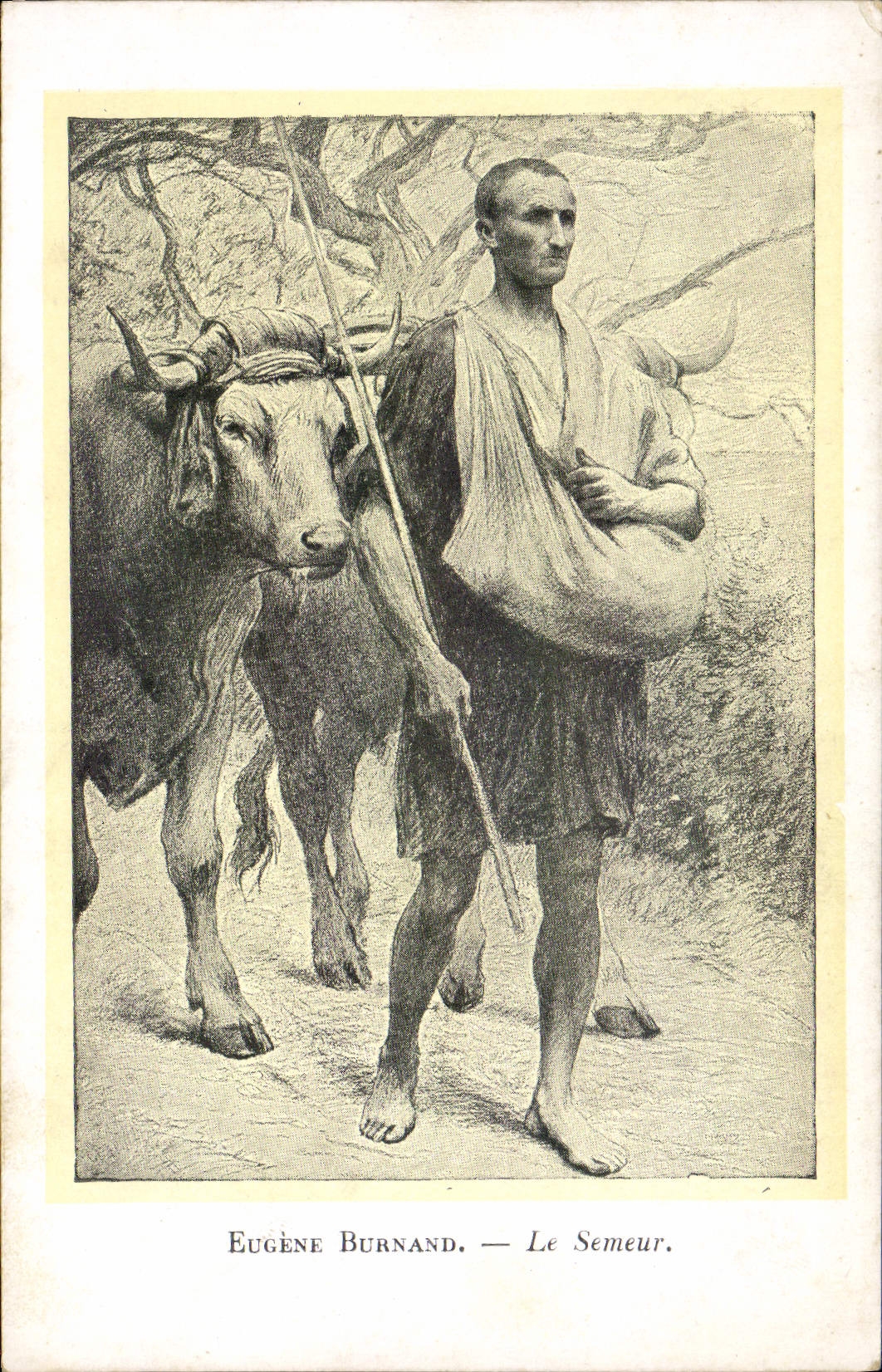 VINTAGE POSTCARD Eugeen Burnand the Sower