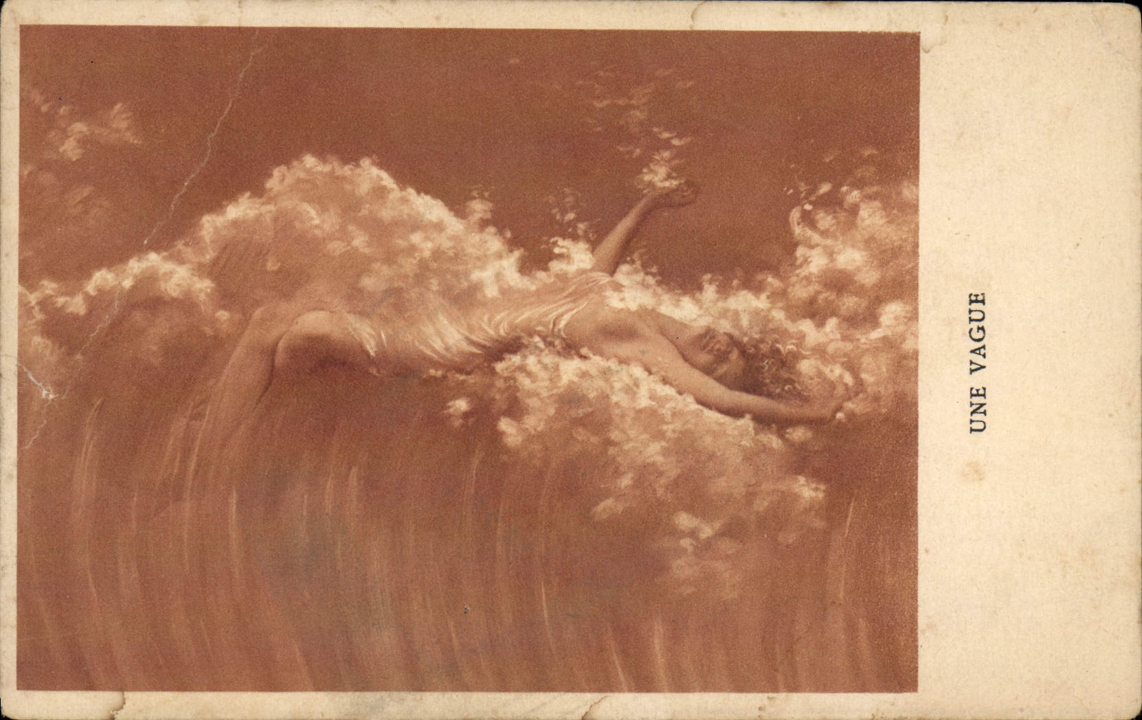 VINTAGE POSTCARD a Wave