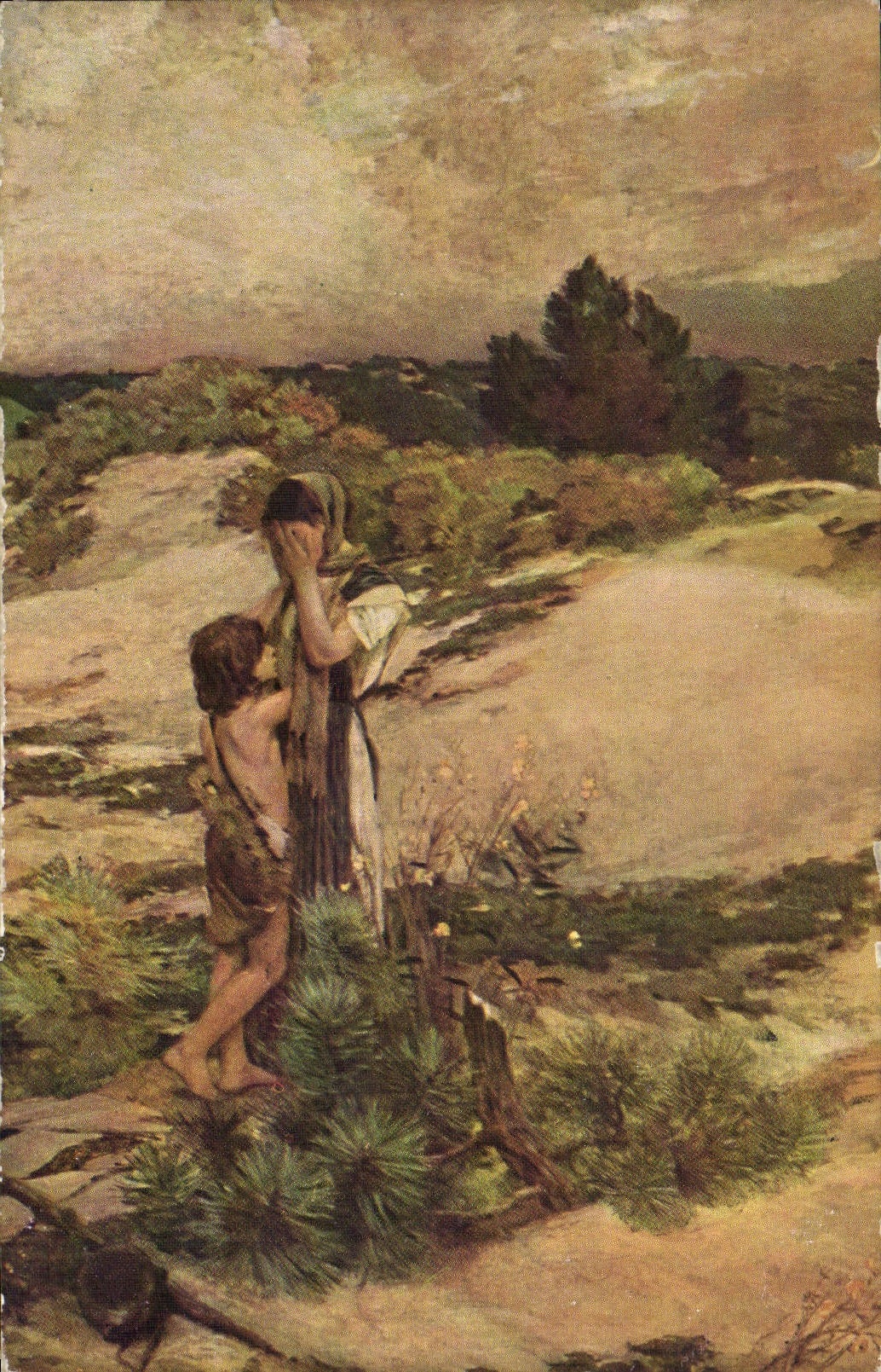 VINTAGE POSTCARD Museum of Luxembourg Paris Cazin Ismael