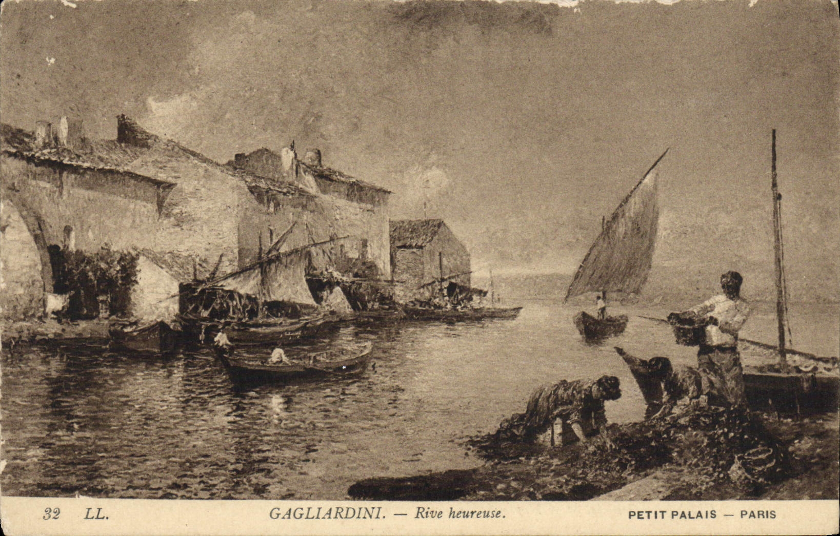 VINTAGE POSTCARD Gagliardini Rivets happy Paris Petit Palais