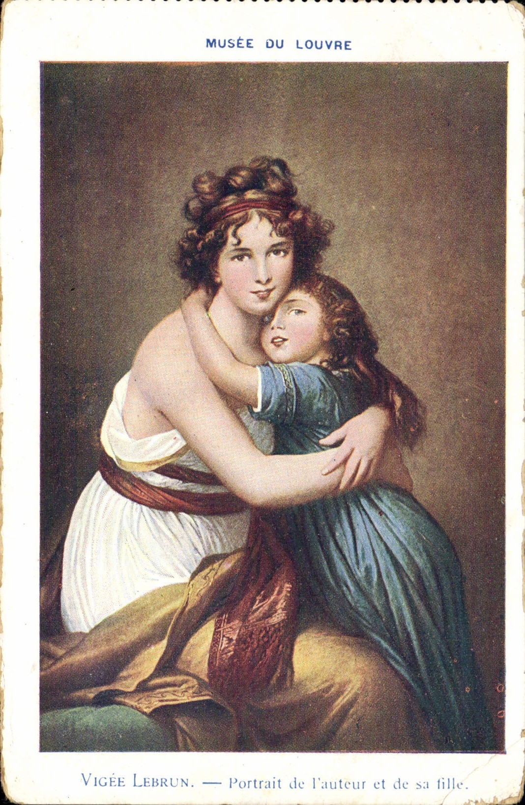 VINTAGE POSTCARD Museum of Louvre Vigee Lebrun