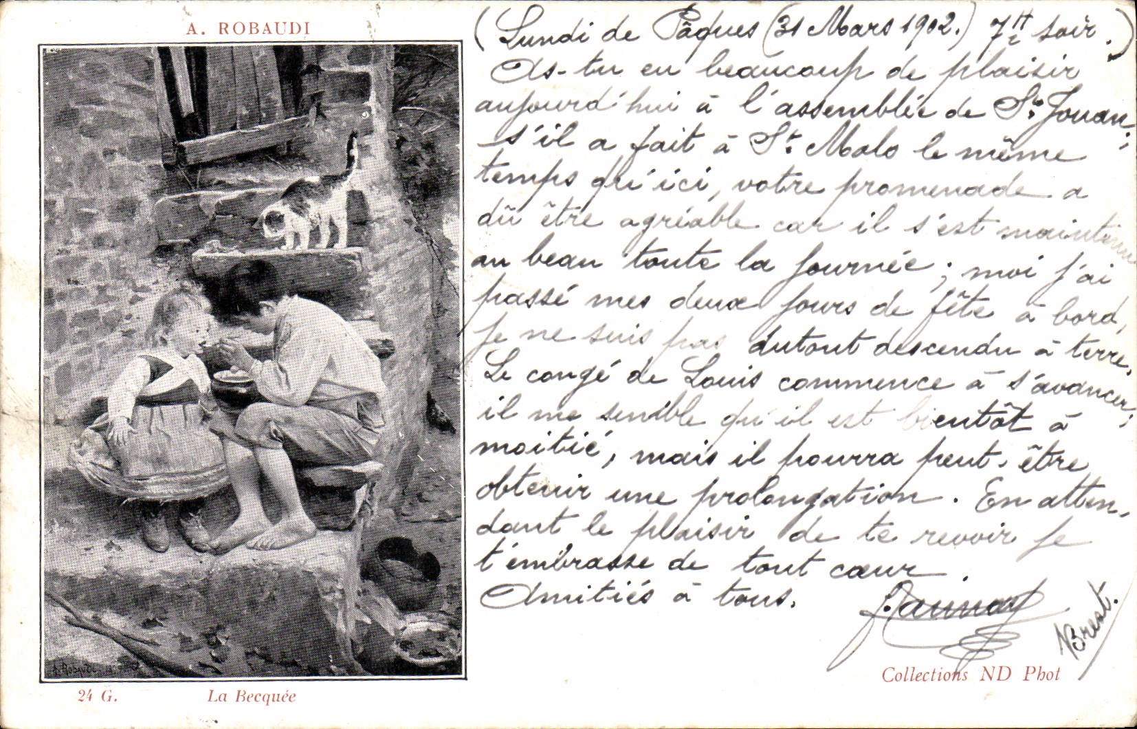 VINTAGE POSTCARD Robaudi the beakful has