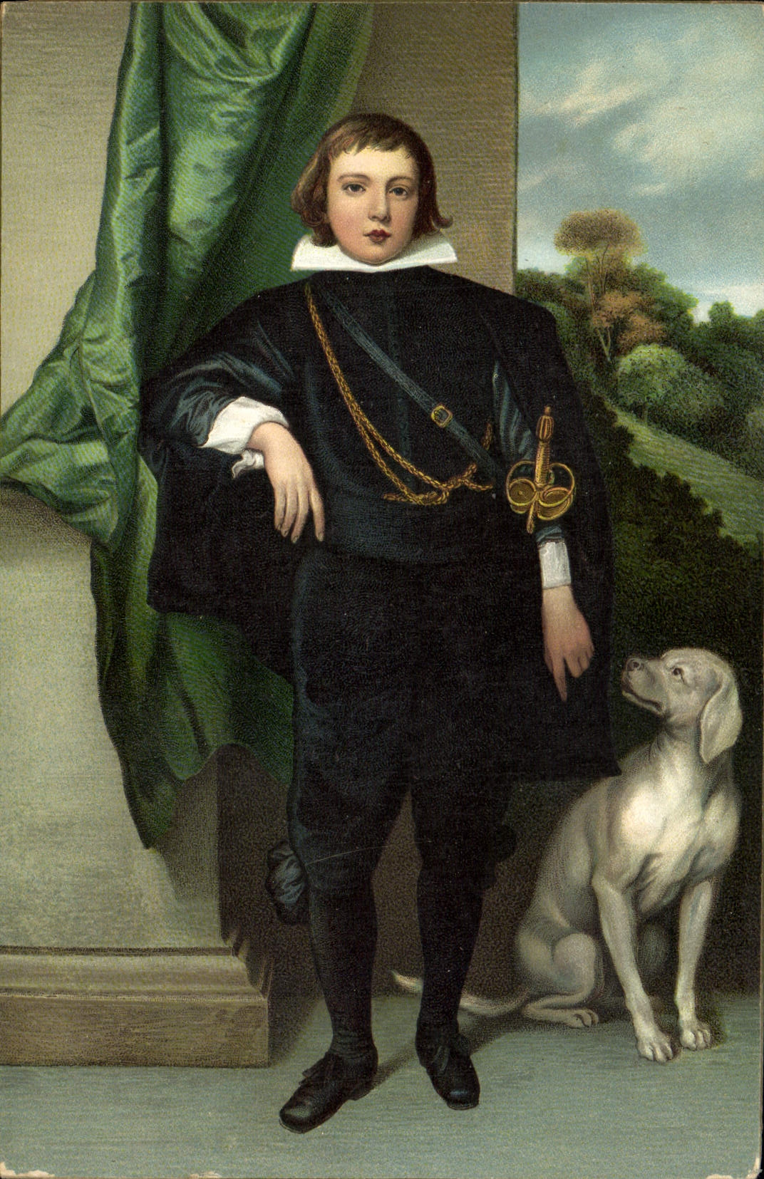 VINTAGE POSTCARD Prinz Ruprecht v D Pfalz Van Dyck