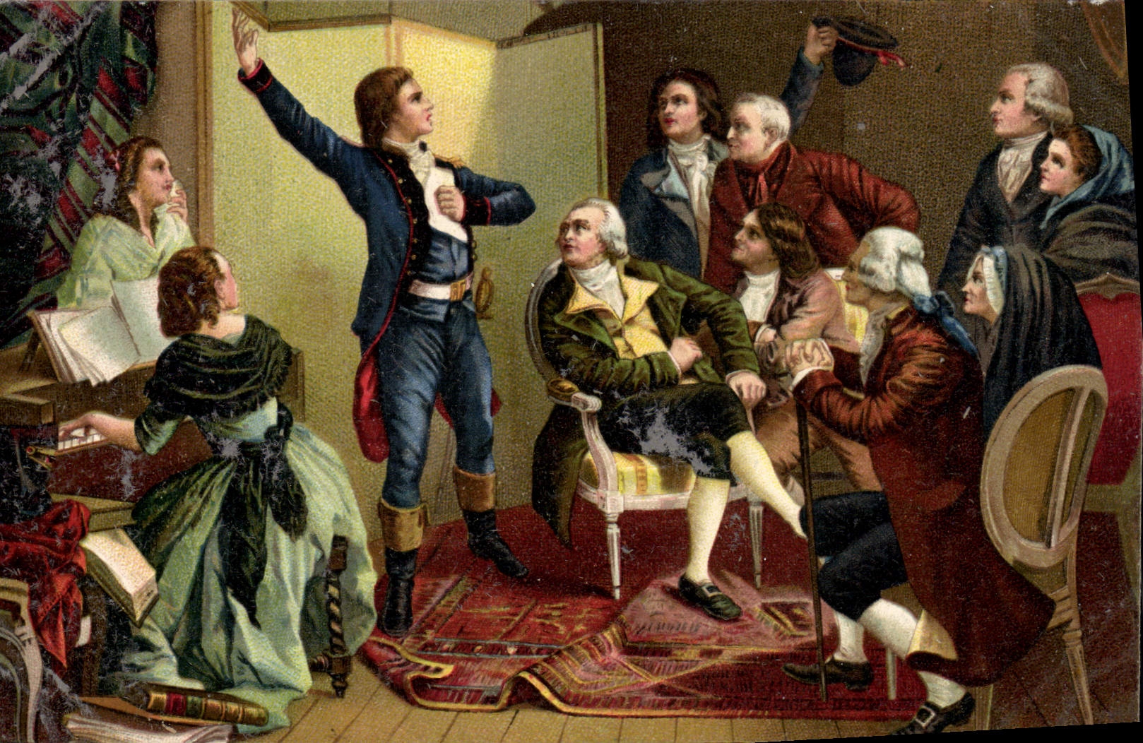 VINTAGE POSTCARD Mullet of Lisle singing the Marseillaise Pils Louvre