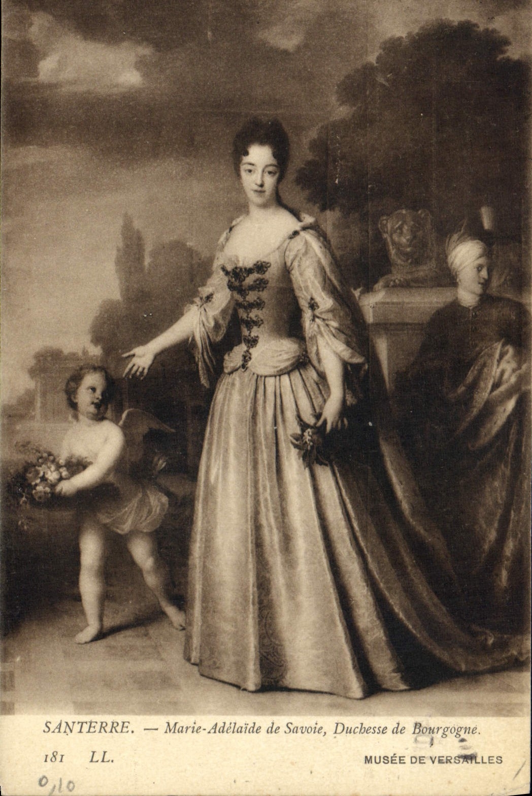 VINTAGE POSTCARD Santerre Marie Adelaide of Savoy Duchess of Burgundy Museum of Versailles