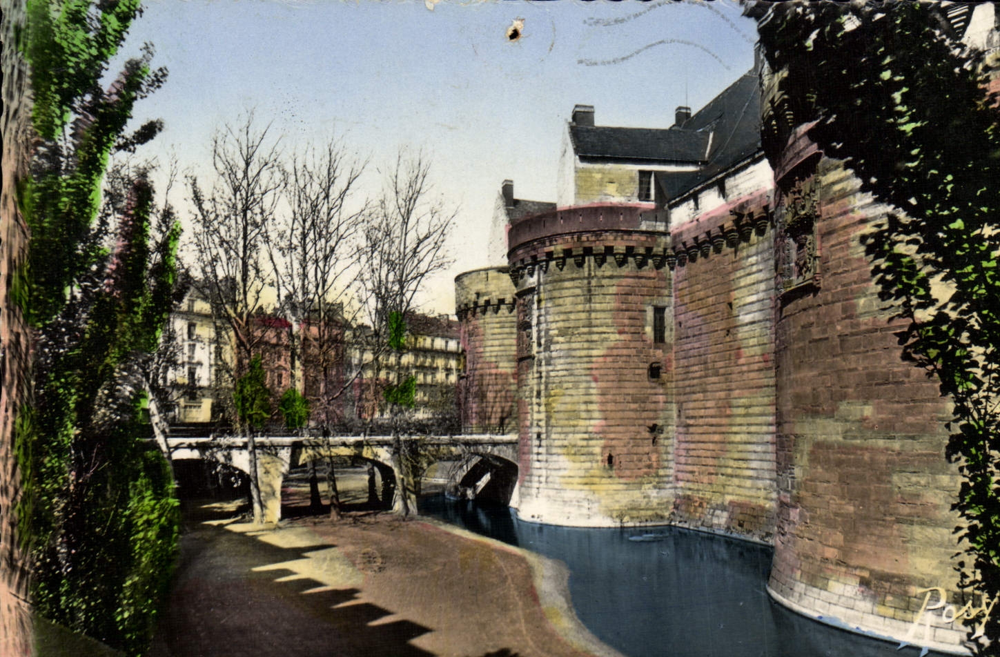 MODERN CARD Nantes the Castle of the Dukes of Brittany Tours of the Bridge levis