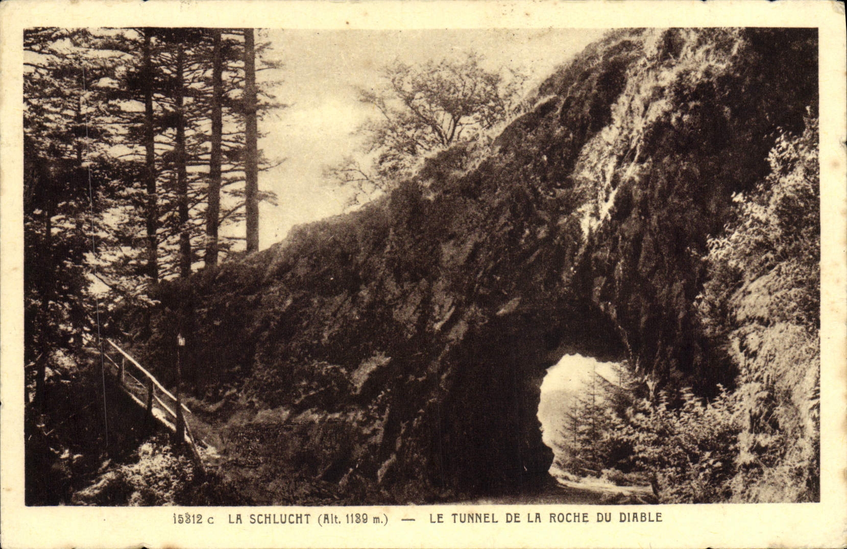 VINTAGE POSTCARD Schlucht the Tunnel of the Rock of the Devil