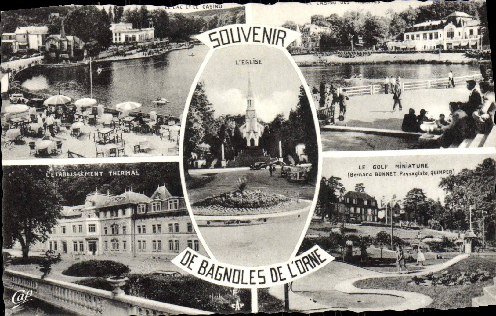 CPA Souvenir de Bagnoles de L'Orne Etablissement thermal Golf miniature 