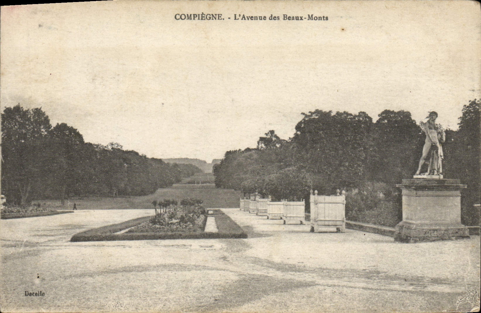 POSTAL Compiegne de la VENDIMIA la avenida de los montajes hermosos