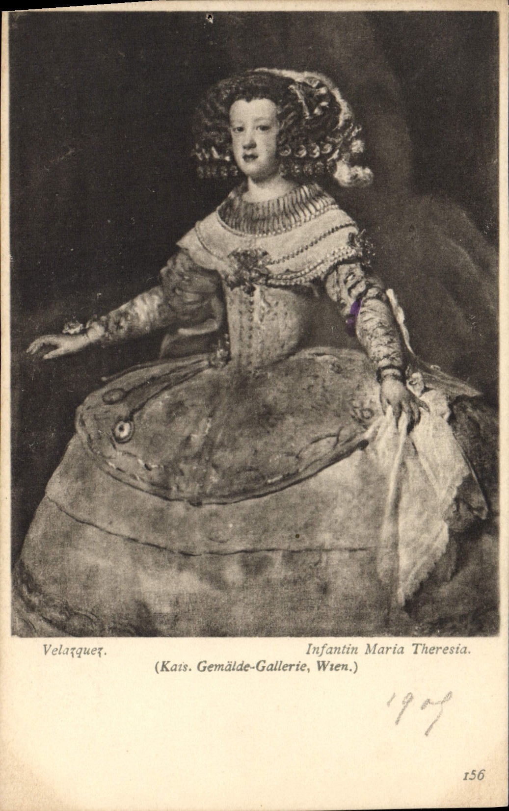 VINTAGE POSTCARD Velazquez Infantin Maria Theresia