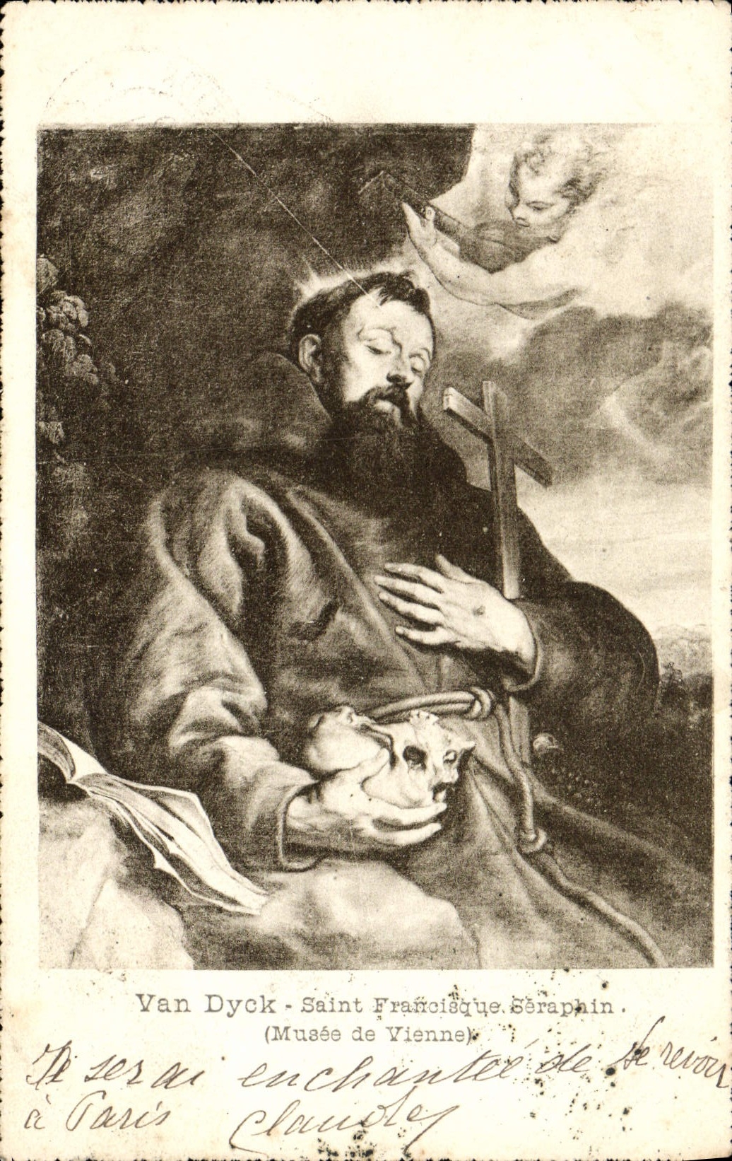 VINTAGE POSTCARD Van Holy Dyck Francisque Seraph Museum of Vienna