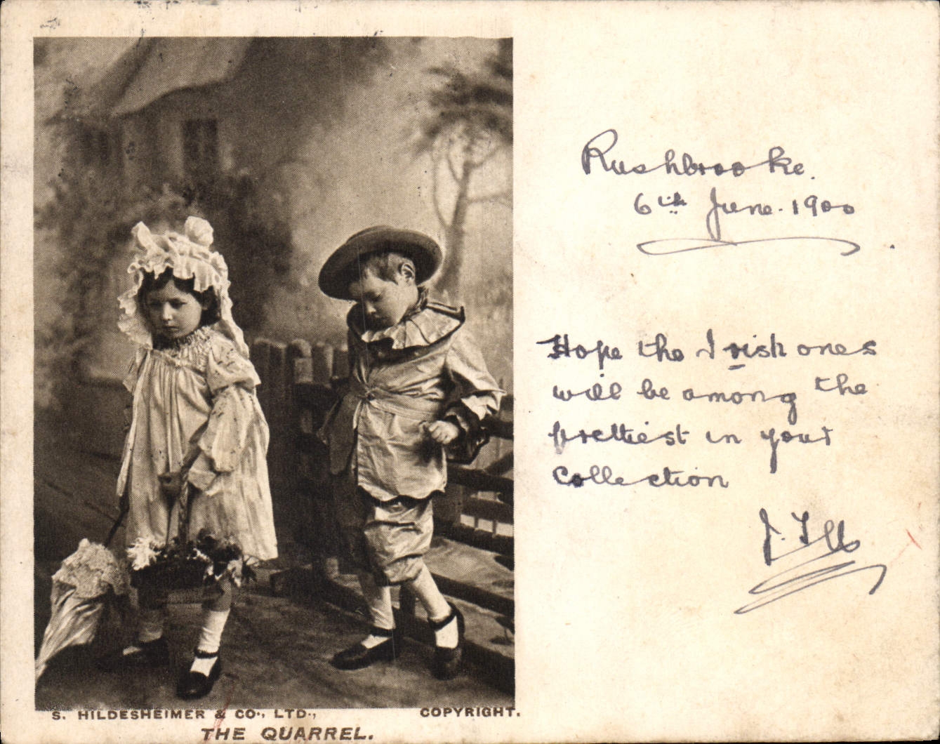 VINTAGE POSTCARD The Quarrel