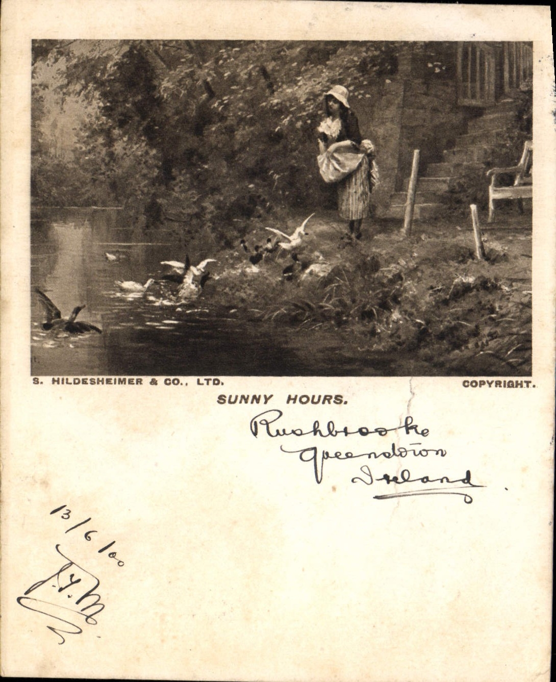 VINTAGE POSTCARD Sunny Hours